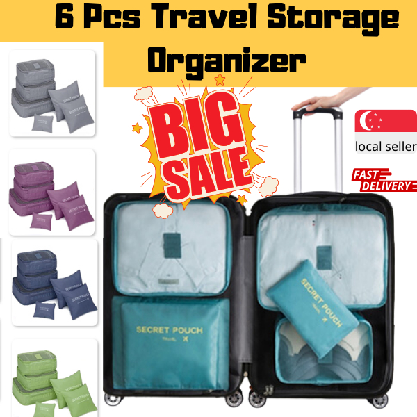 (SG Stock ) Waterproof Travel Luggage Organiser Packing Cube Storage ...