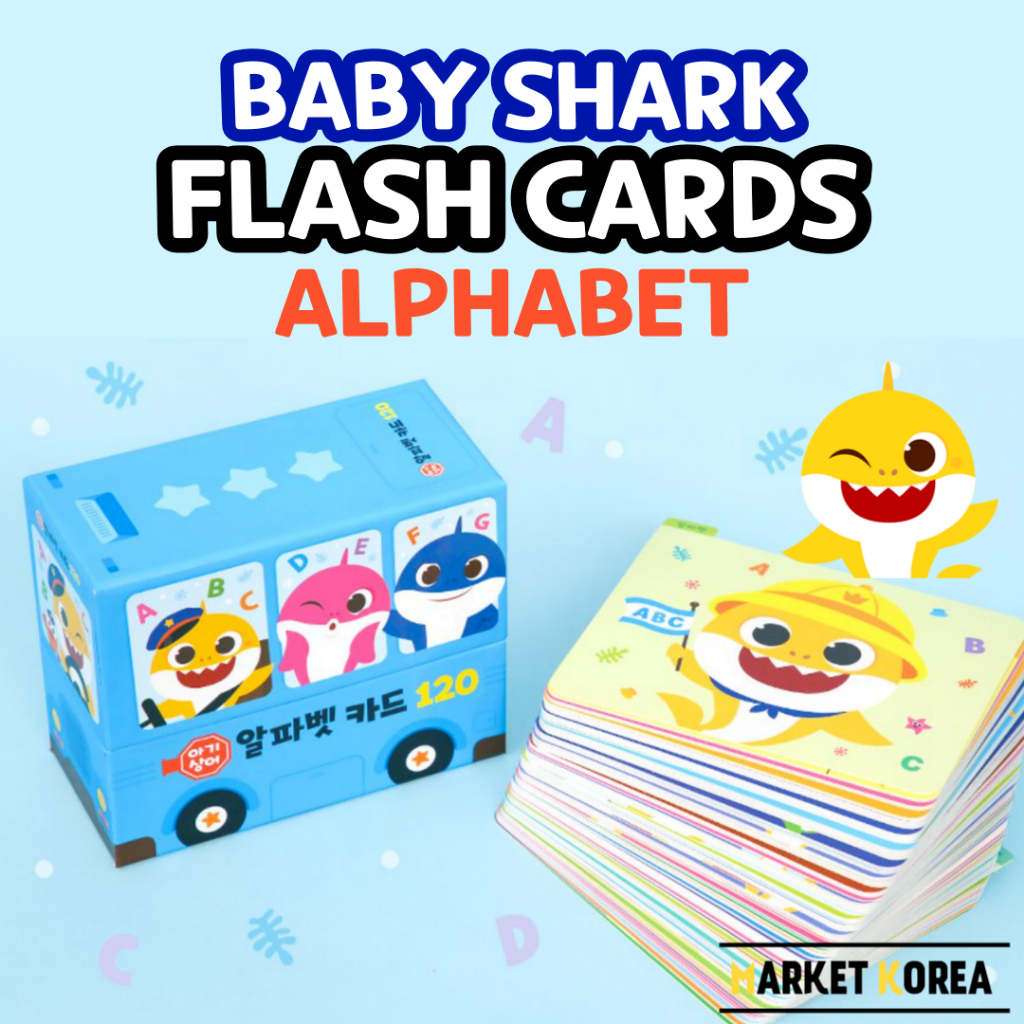 Baby Shark Flash Cards Alphabet 120 Cards Kids Children | Shopee Singapore