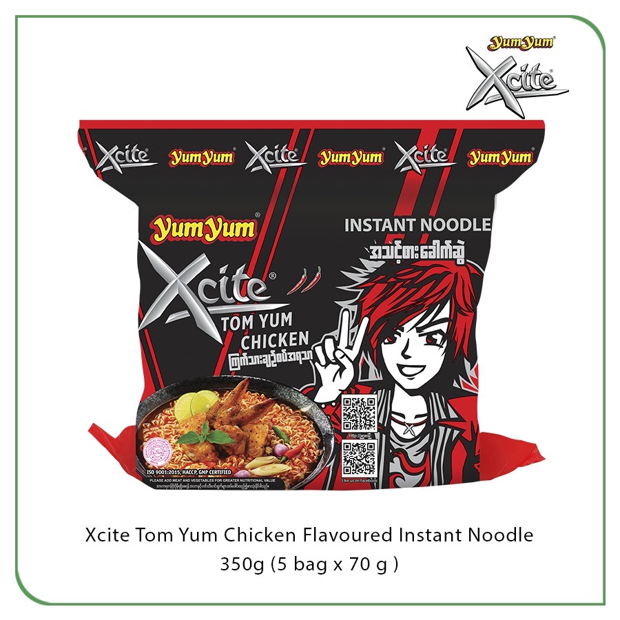 Yum Yum Xcite Instant Noodle Tom Yum Chicken 350g (70g x 5packs