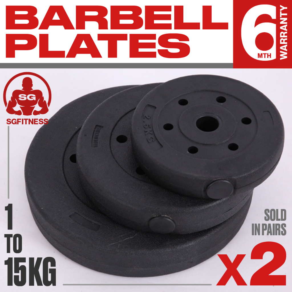[CHEAPEST] PVC Gym Weight Plates / Barbell Weight Plates (3 to 15KG