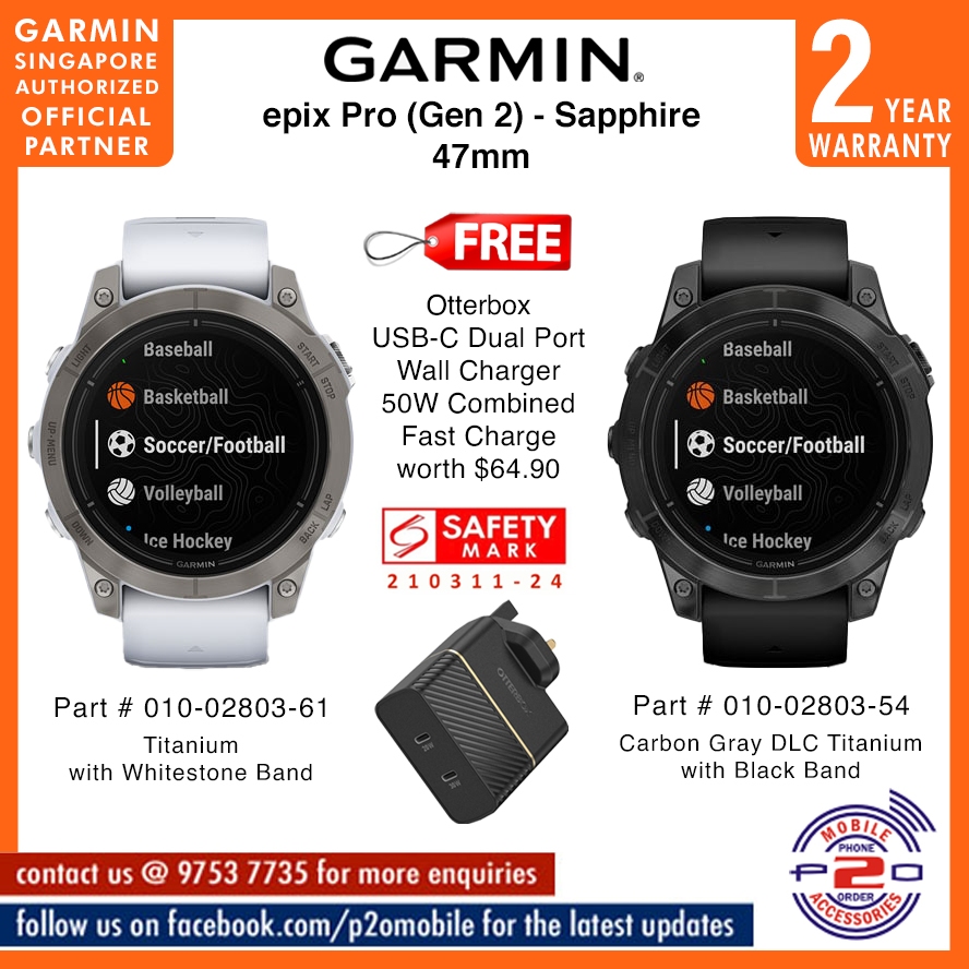 Garmin epix Pro (Gen 2) - 47mm Sapphire Edition Ultimate High ...