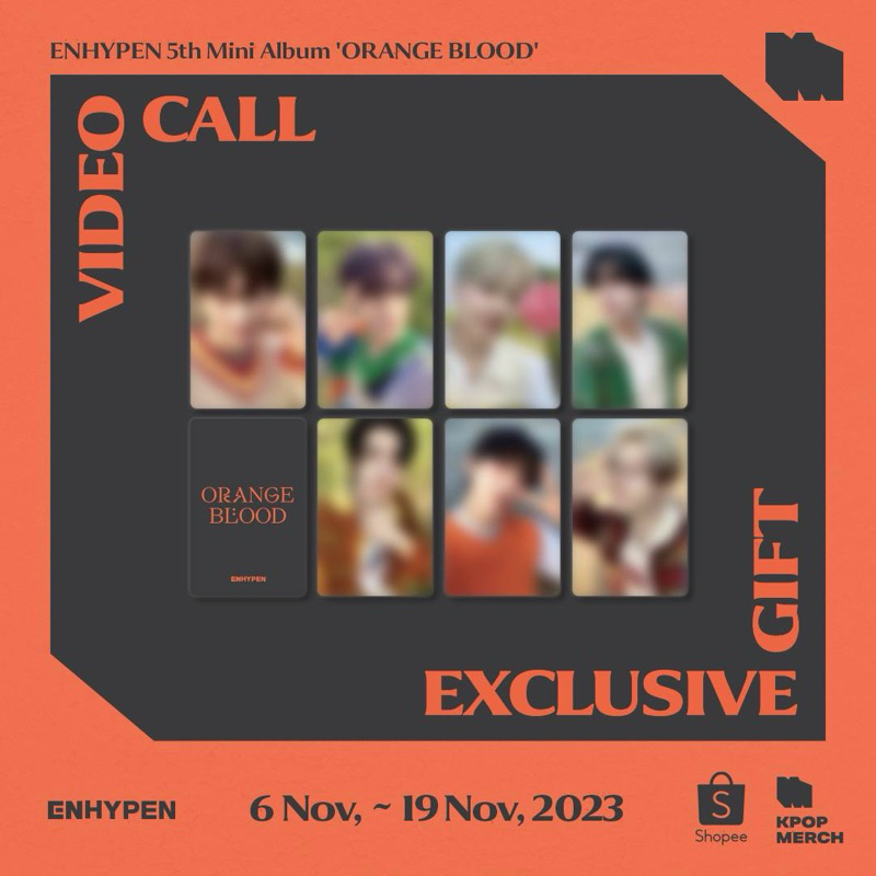 ENHYPEN – Album [ORANGE BLOOD] KALPA Ver. – Photo Book, CD-R, Photocards, Sticker, Poster, Badges + Cadeaux Bonus
