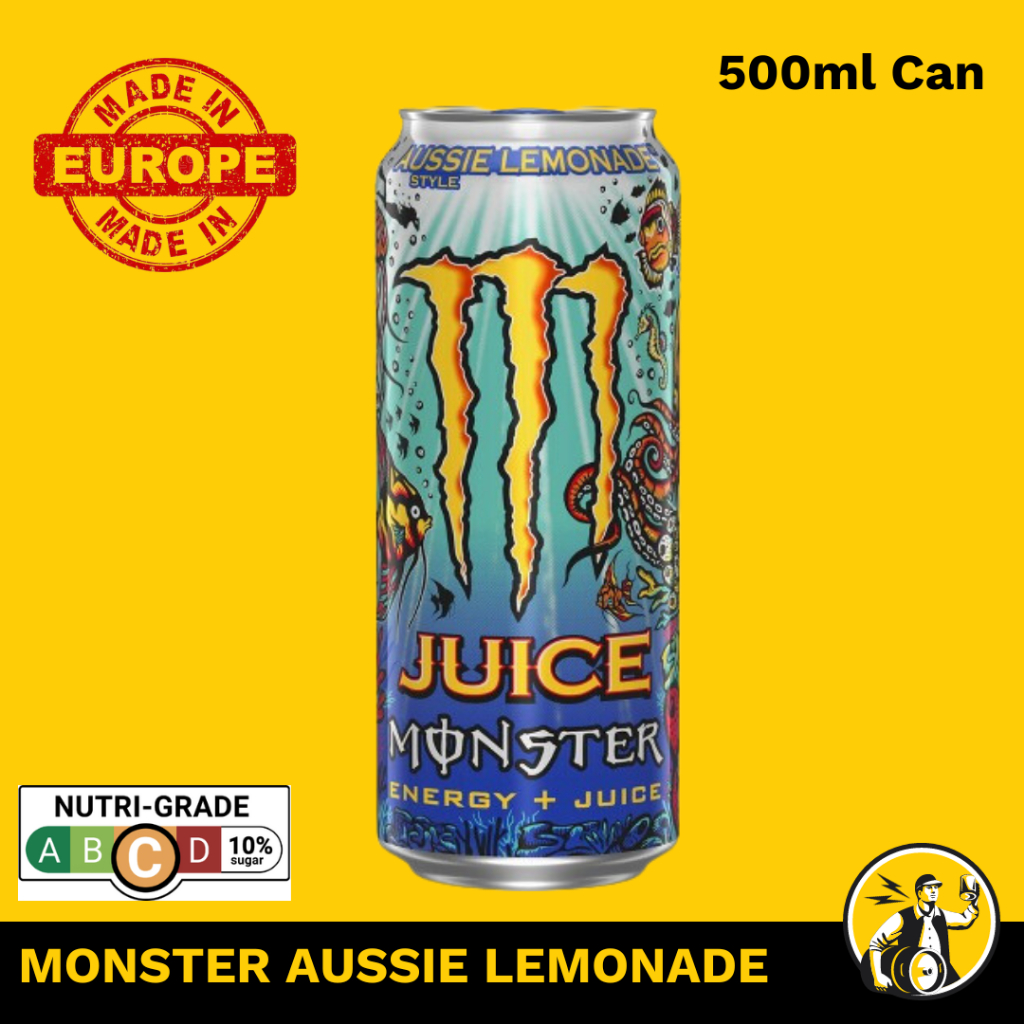 Monster Energy AUSSIE LEMONADE 12 & 24 x 500ml (EUROPE VERSION, FULL