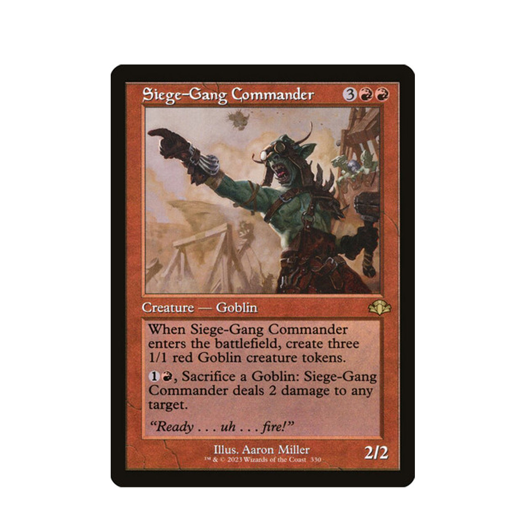 Magic The Gathering SiegeGang Commander Card (Dominaria Remastered