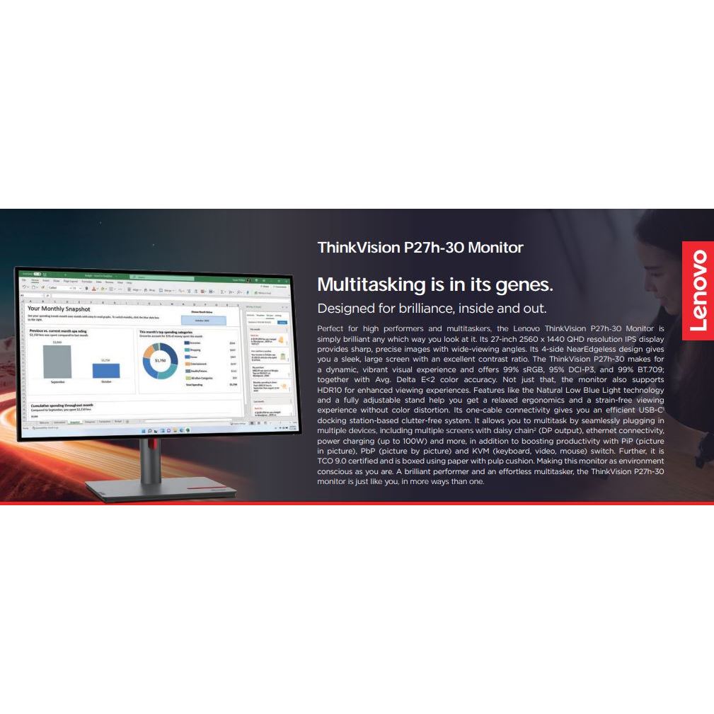 LENOVO ThinkVision P27h-30 27