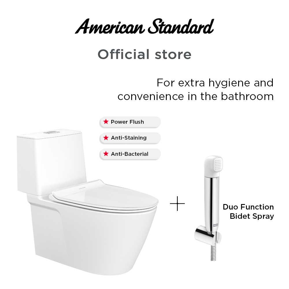 American Standard Extra Hygienic Power Flush Toilet Bundle (Toilet