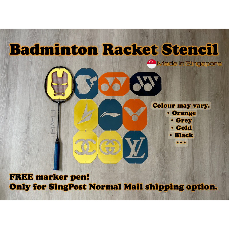 Badminton Racket Stencil Shopee Singapore