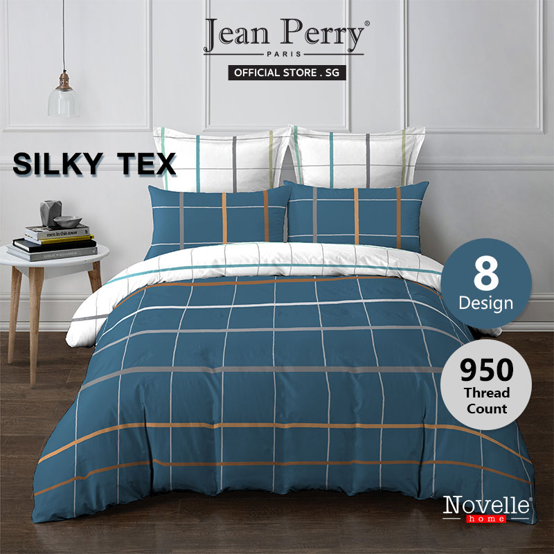(Queen King) Novelle Silky Tex Printed 950TC Bedsheet Set I Fitted