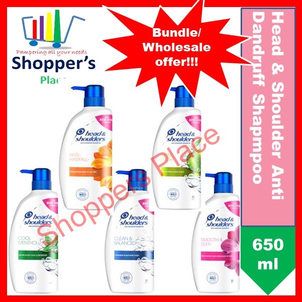 Bundle Deals!!! Head & Shoulders Shampoo 650ml/330ml 6 Variants