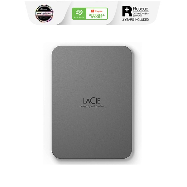 LaCie Mobile Drive Secure External Hard Drive Portable HDD - USB-C 3.2 ...