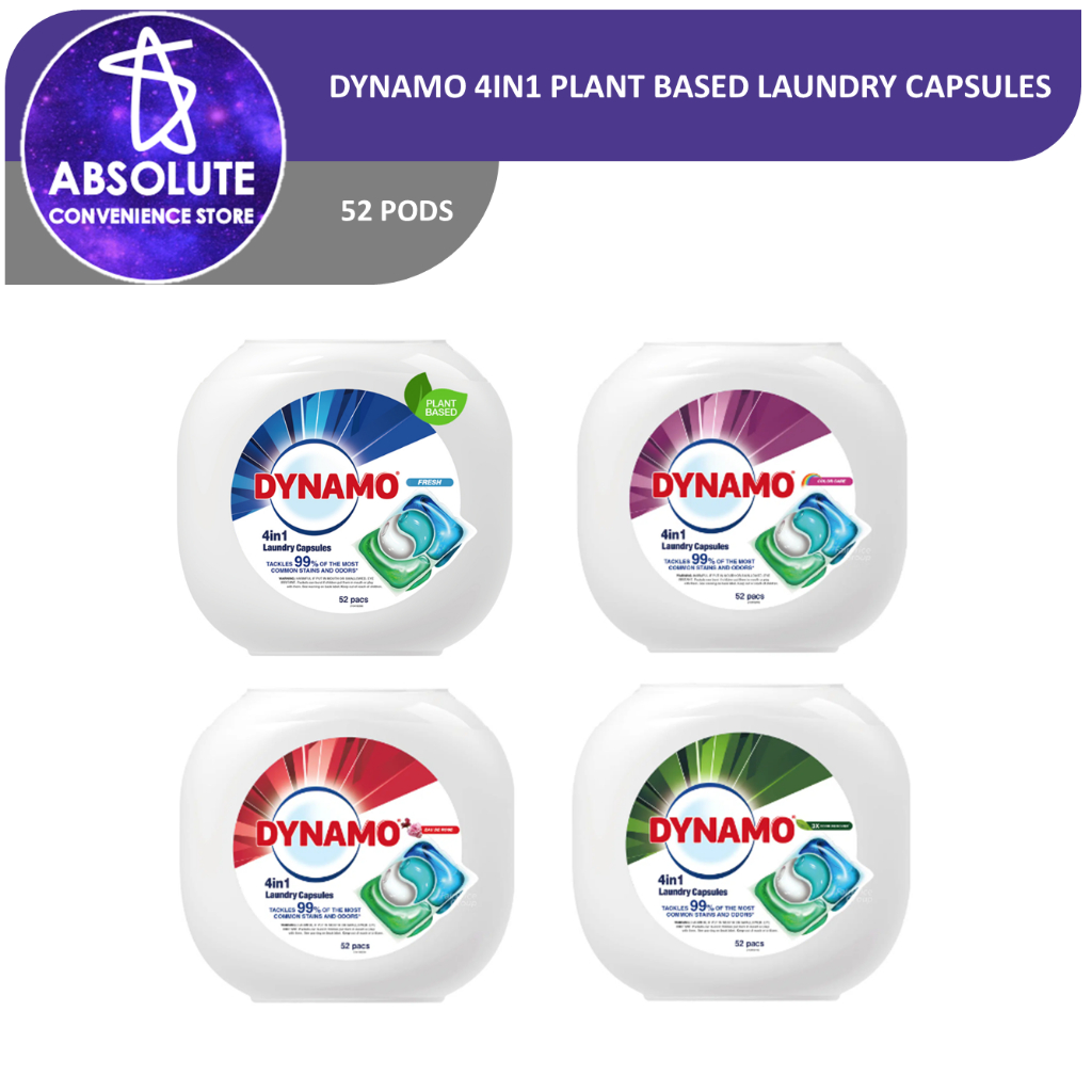 Dynamo 4in1 Plant Based Laundry Capsules 52 Pods Shopee Singapore