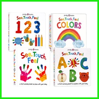 Colorful First Words Sensory Silicone Touch and Feel Board Books