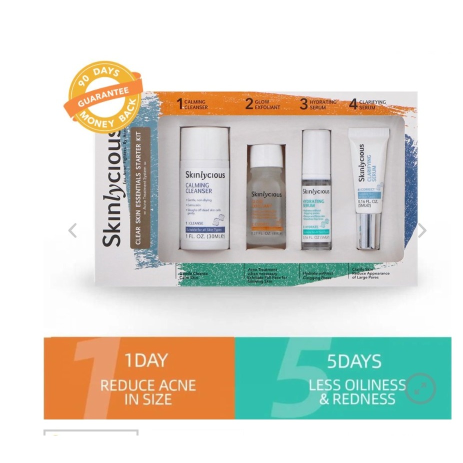 Skinlycious Clear Skin Essentials Starter Kit - Acne Skincare set - All ...
