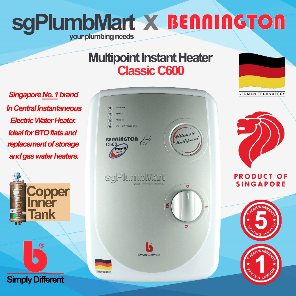 Bennington Multipoint C600[Copper Tank] / S630M[Polymer Tank] Water ...