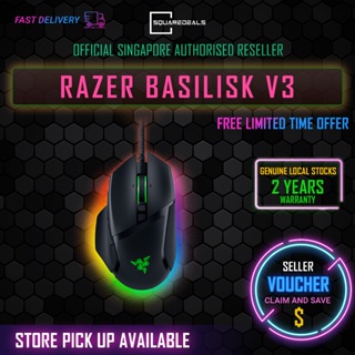 Razer Basilisk V3 - Wired Customisable Gaming Mouse (10+1 Programmable  Buttons, HyperScroll Tilt Wheel, 11 Chroma RGB Lighting Zones, Optical  Mouse