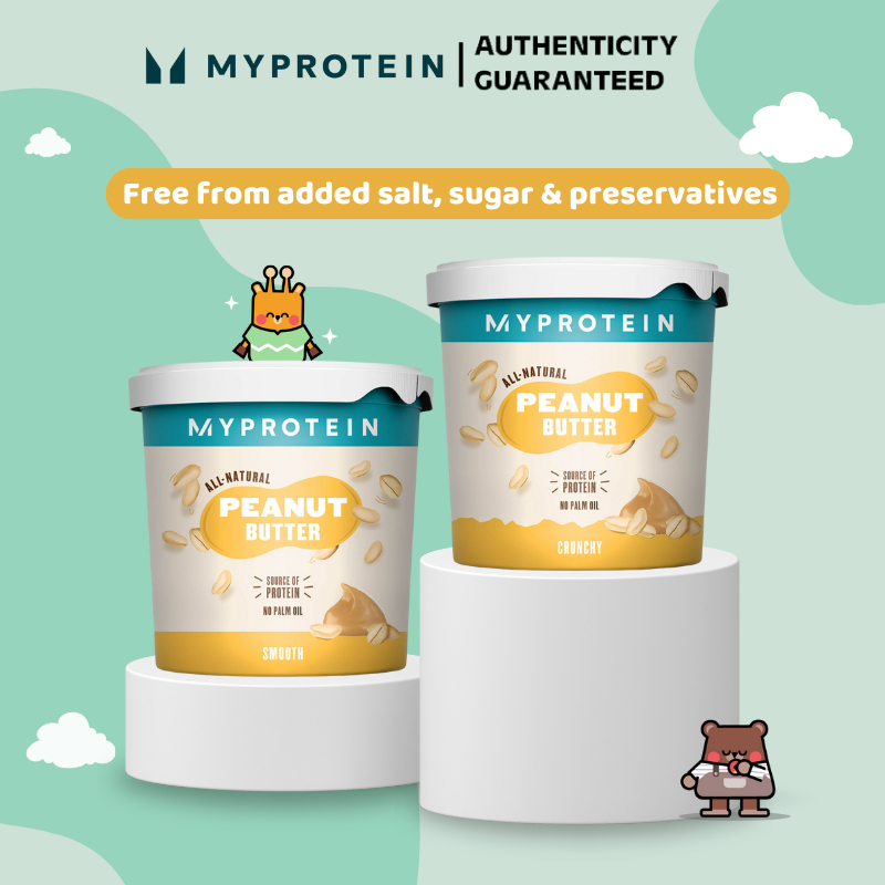 MyProtein Peanut Butter All Natural 1kg Smooth, Crunchy [Baebear.sg