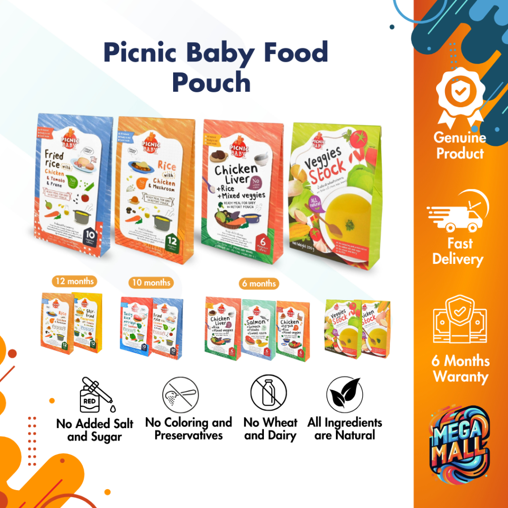 Picnic Baby Food Pouch [Porridge Soup Chicken Stock Instant Meal Halal ...