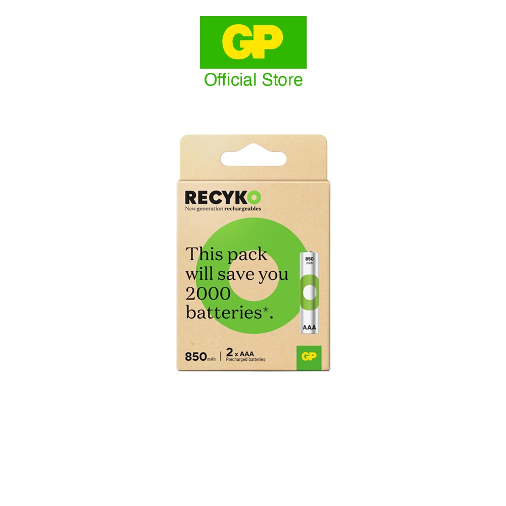 2x Batterie Ricaricabili GP ReCyko AAA NiMH 950mAh - Micro LR03 1,2V - Verdi - Foto 2