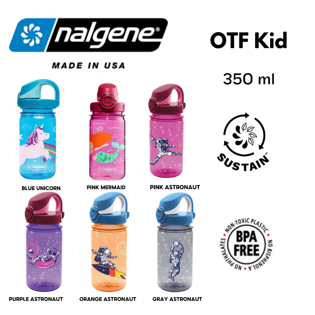 Nalgene 342651 12 oz On the Fly Kids Sustain Water Bottle, Smash