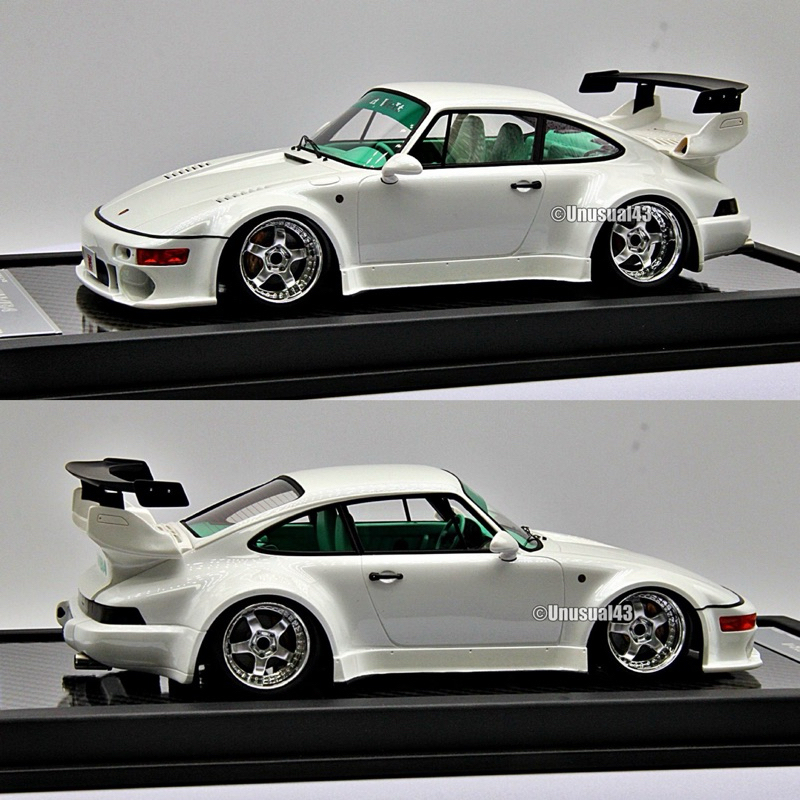 1/18 VIP Model RWBA 964 Slantnose Pearl White Porsche RWB Daniel Arsham |  Shopee Singapore