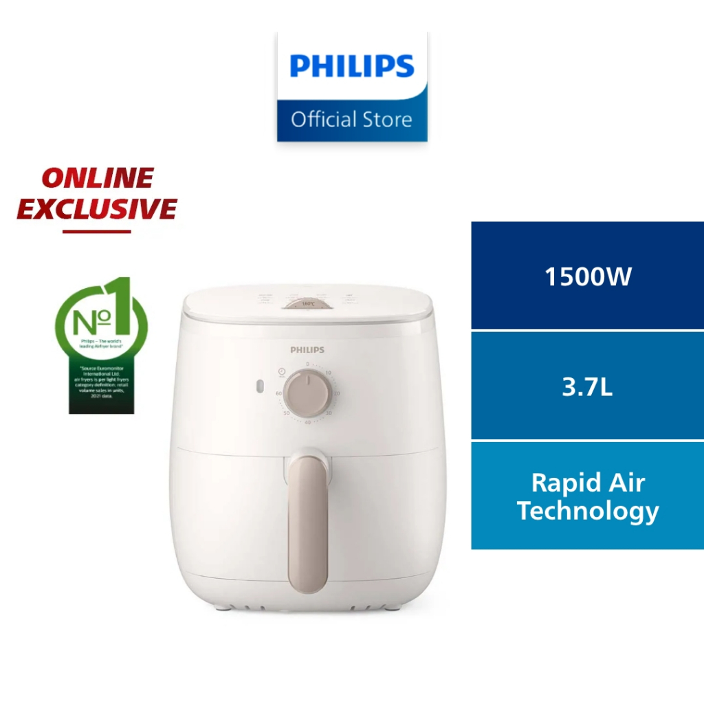 PHILIPS 3.7L 5-in-1 Compact Airfryer 3000 Series HD9100/20 - Fry Roast ...