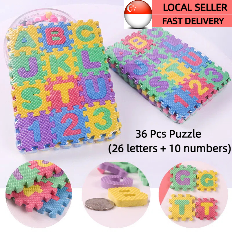 36Pcs Letter And Numbers Puzzle For Kids Birthday Party Gift Goodie Bag ...