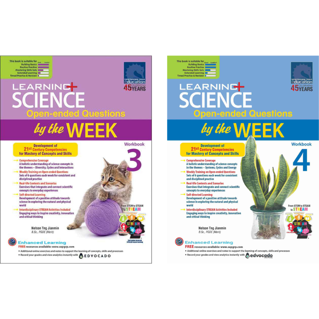Learning+ Science Open-Ended Questions by the Week Workbook 3 - 4 ...