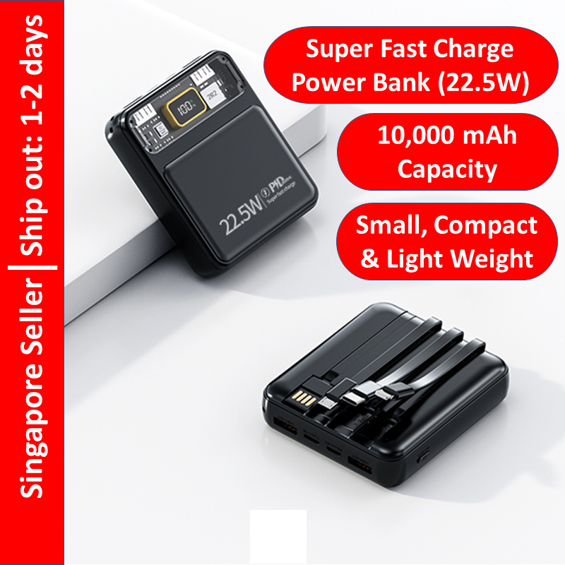 Super Fast Charge PowerBank Compact Light Weight Shopee Singapore