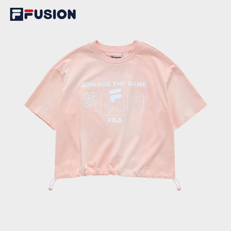 FILA FUSION Women s STREET SPORTS Short Sleeve T shirt in Light Pink Shopee Singapore