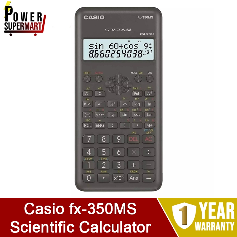 Casio Fx 350MS Scientific Calculator. New 2nd Edition. 240