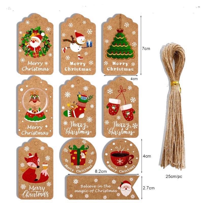 [SG Seller] 10pc Christmas Gift Tags & Stickers & Goodie Bags (Mix ...