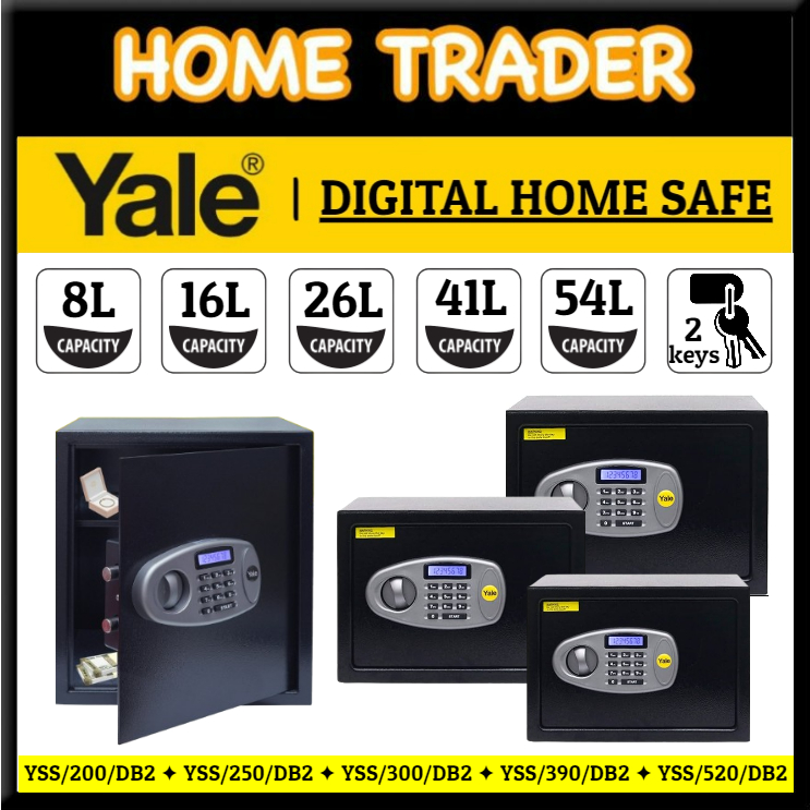 YALE DIGITAL HOME SAFE WITH KEY YSS/200/DB2 YSS/250/DB2 YSS/300/DB2 YSS