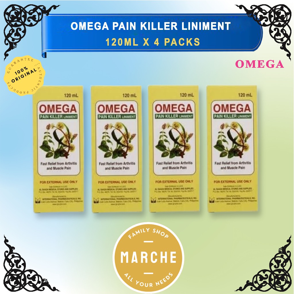4X OMEGA Pain Killer Liniment Fast Relief From Arthritis And Muscle