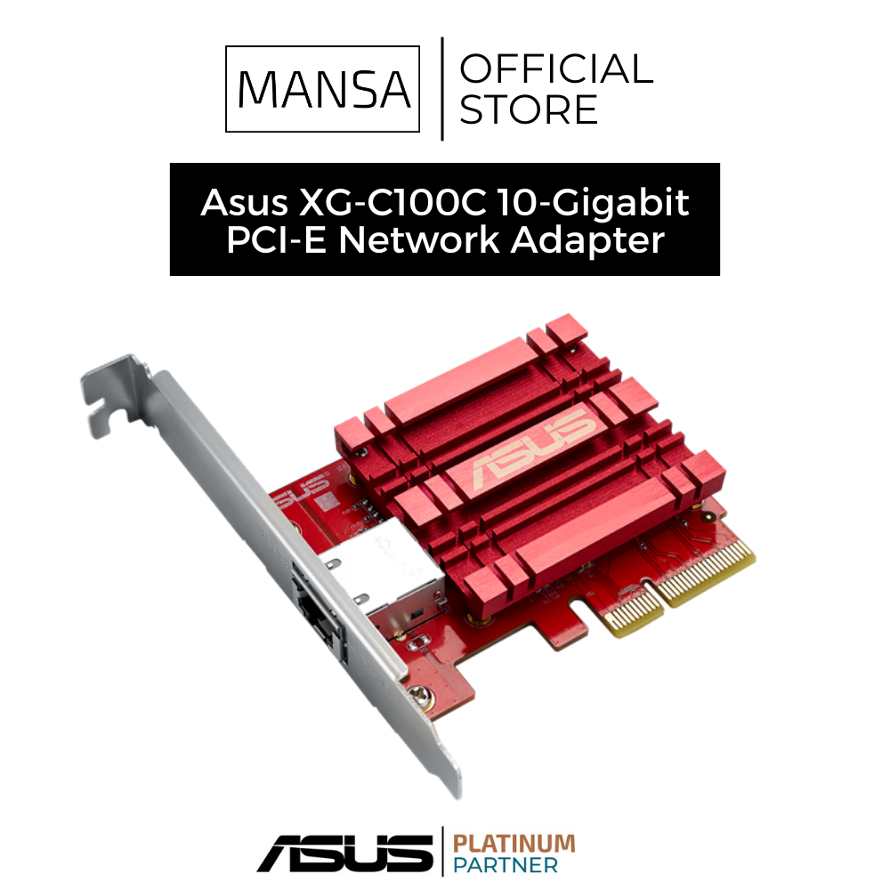 Asus XG-C100C 10-Gigabit PCI-E Network Adapter | Shopee Singapore