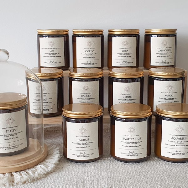 Dear, Rei Crystal Infused Horoscope • 100 Premium Soy Wax Shopee