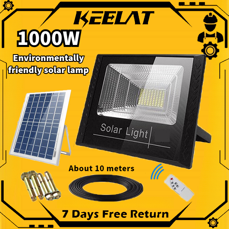 KEELAT KSL004 Solar Light 600/800/1000W Outdoor Lighting Waterproof Solar Spotlight LED Solar
