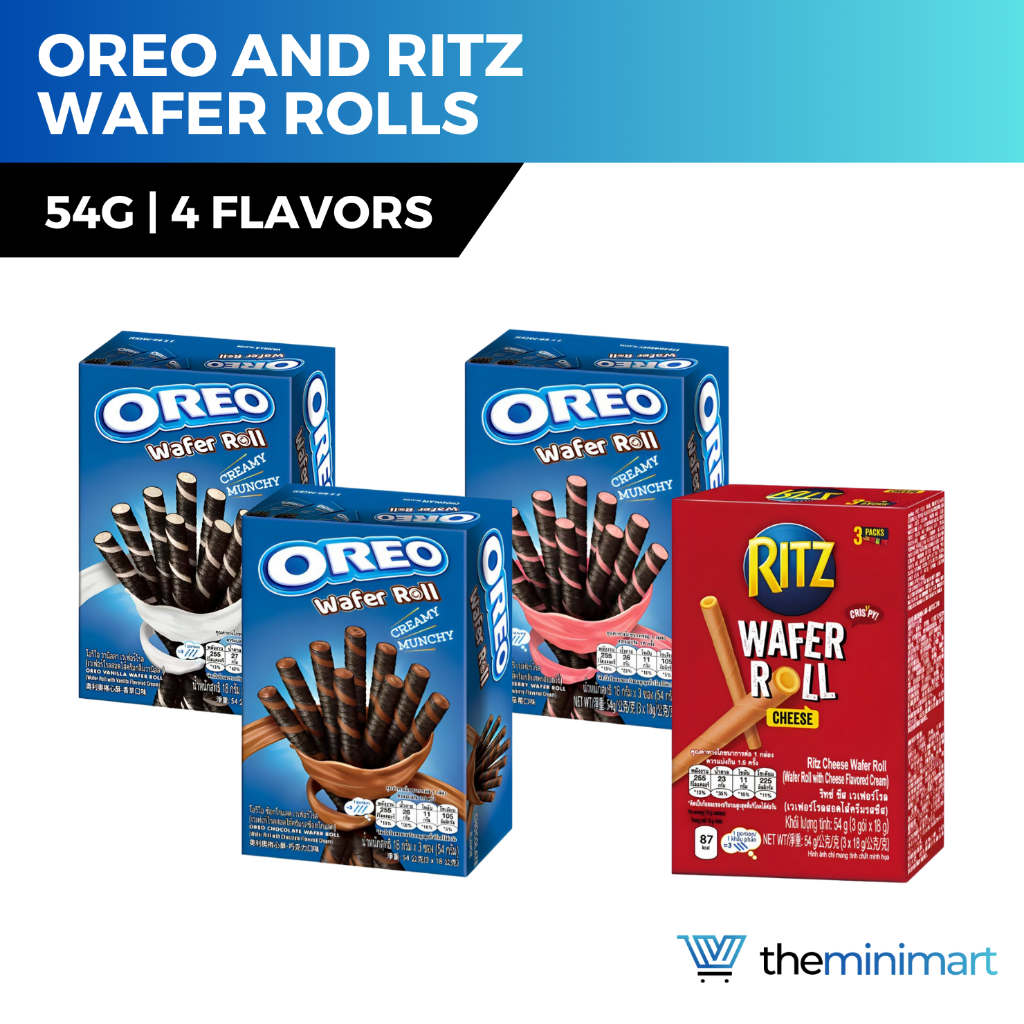 Oreo & Ritz Wafer Rolls 54g - Delicious Snack, Irresistible Flavors ...