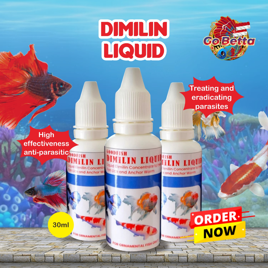 🇸🇬 DIMILIN LIQUID 30 ML DIMILIN LIQUID MEDICINE FOR ORNAMENTAL FISH PARASITE OBAT KUTU PARASIT