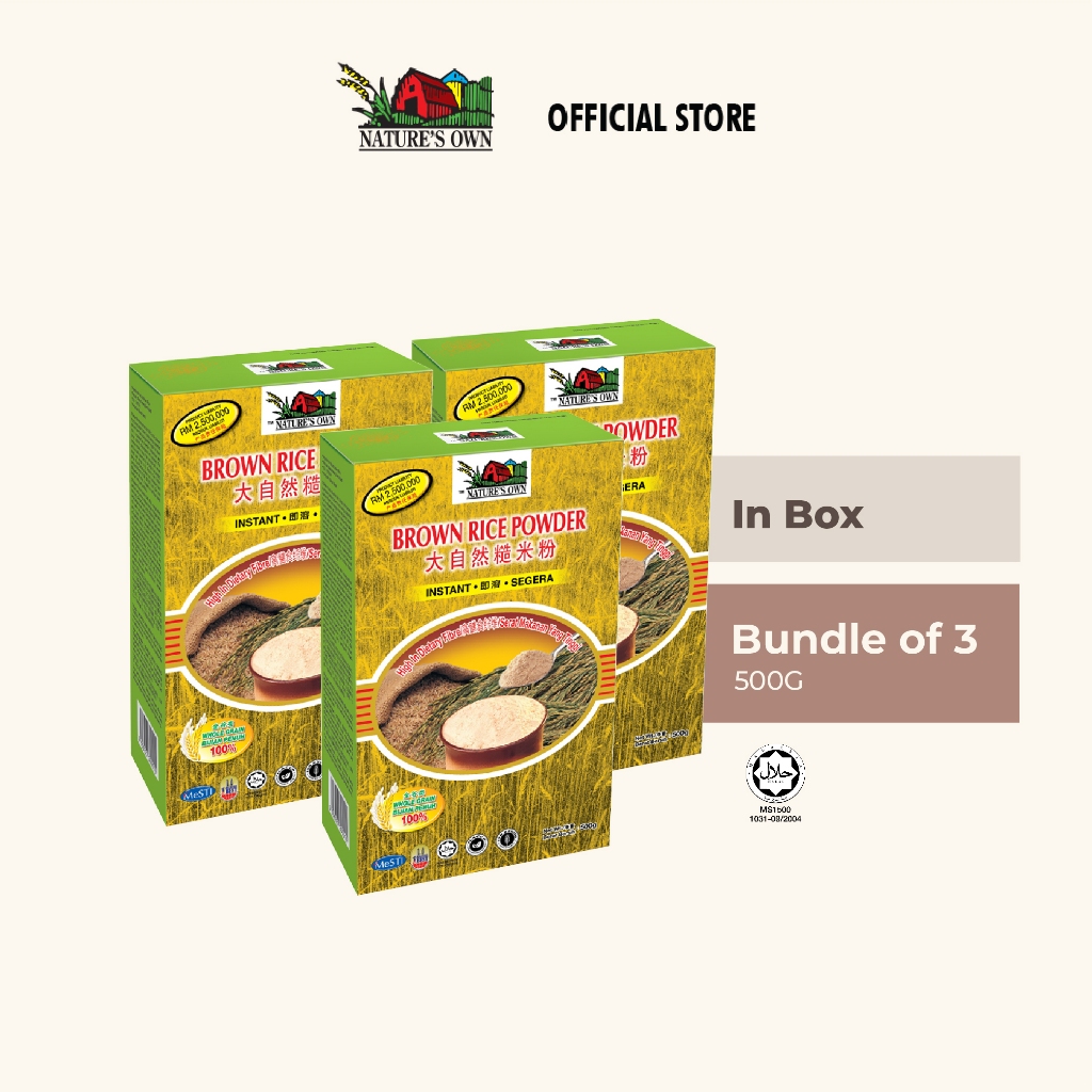 Nature's Own Instant Brown Rice Powder x 3 boxes Shopee Singapore