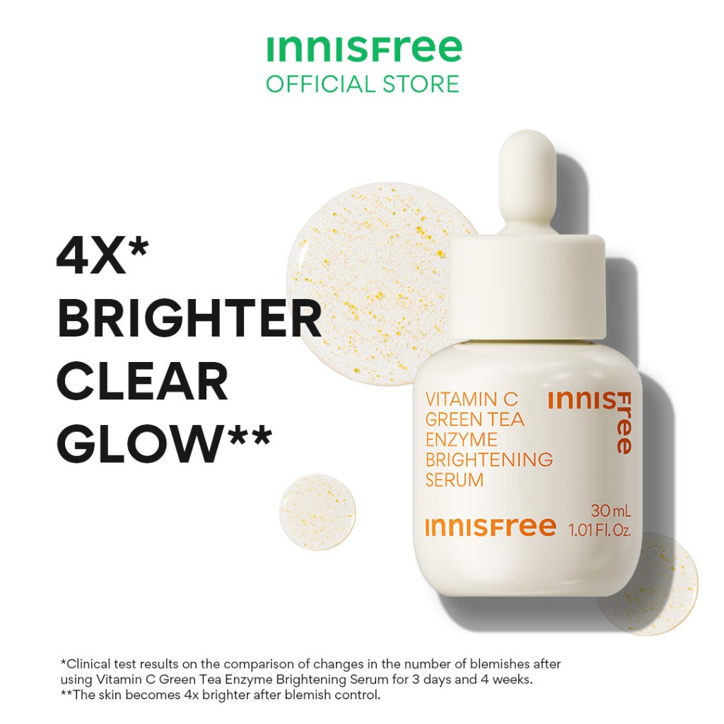INNISFREE Vitamin C Green Tea Enzyme Brightening Serum 30ml | Shopee ...