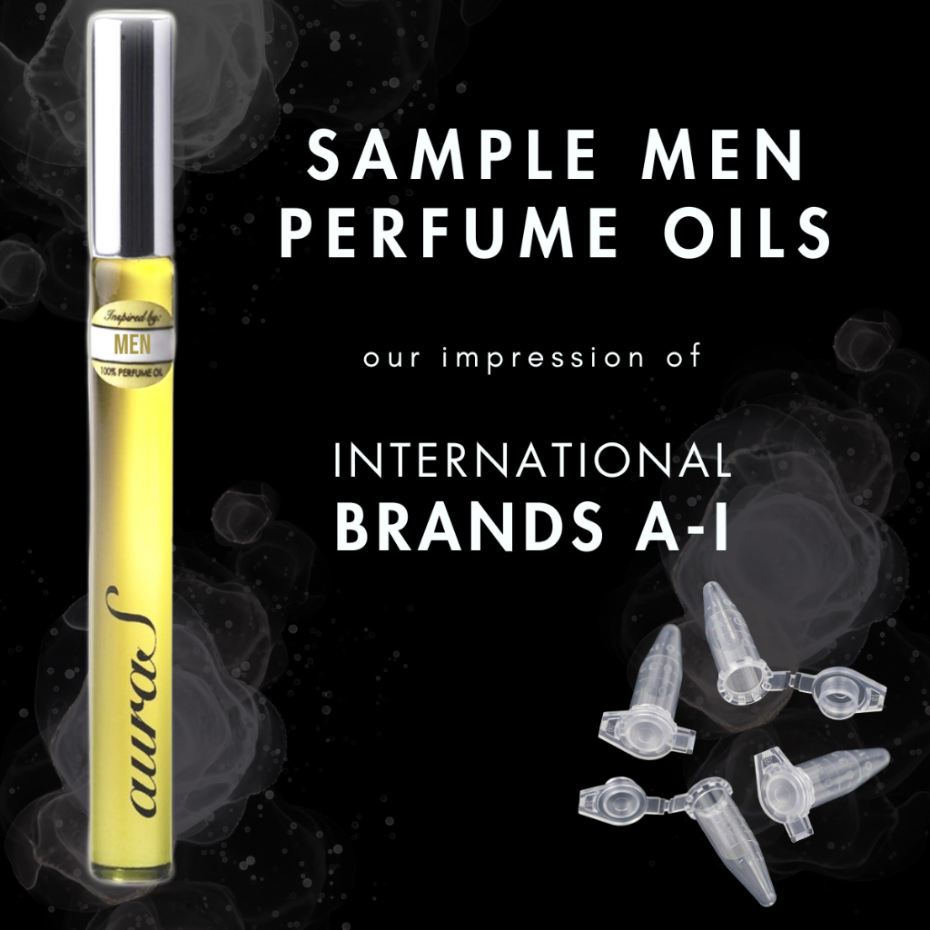 Vial SAMPLES tester Men Perfume Oils long lasting (Brand A-I ...