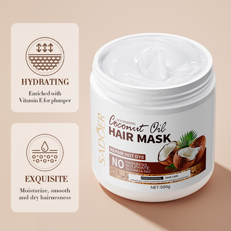 Coconut Oil Conditioner Hair Mask Sulphate Free Repair Hair 500g