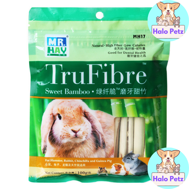 Mr Hay TruFibre Sweet Bamboo 100g suitable for Rabbit, Chinchilla, Guinea pig & Hamster Shopee