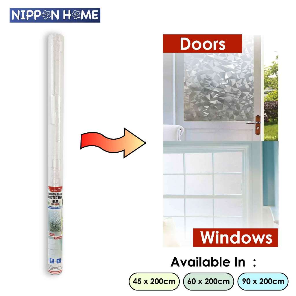 [ Household ] A-Tech Frosted Window Film 200CM ( Length ) / Privacy ...