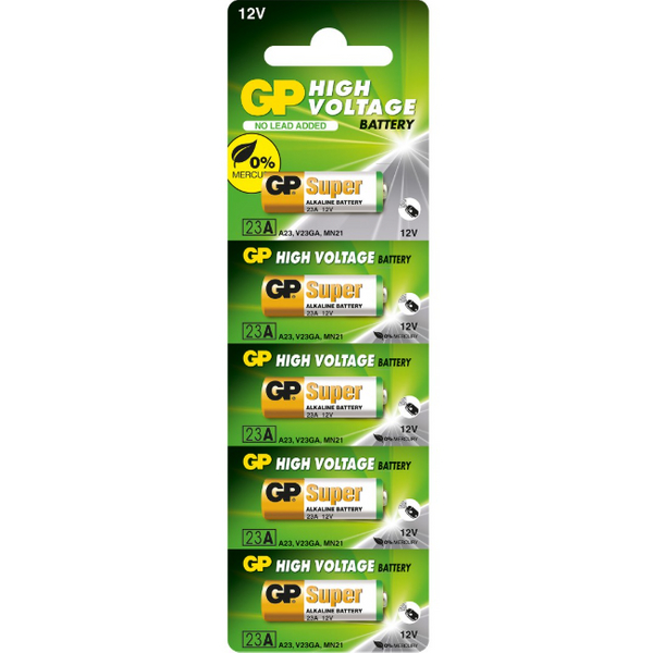 GP [23A] 12V High Voltage Alkaline Battery (5 pcs per pack) | Shopee ...
