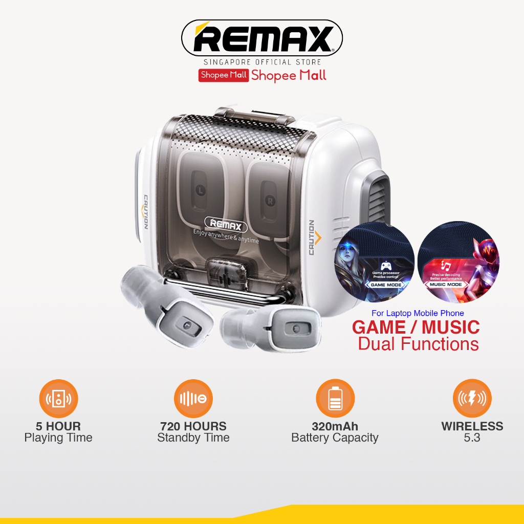 Remax Audio GameBuds G6 Interstellar Series Gaming Transparent