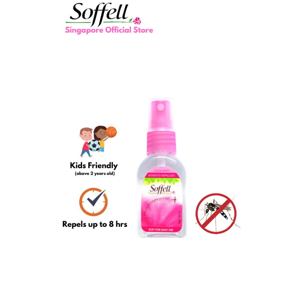 SOFFELL FLORAL Scented Mosquito Repellent 30 ML (Contains DEET