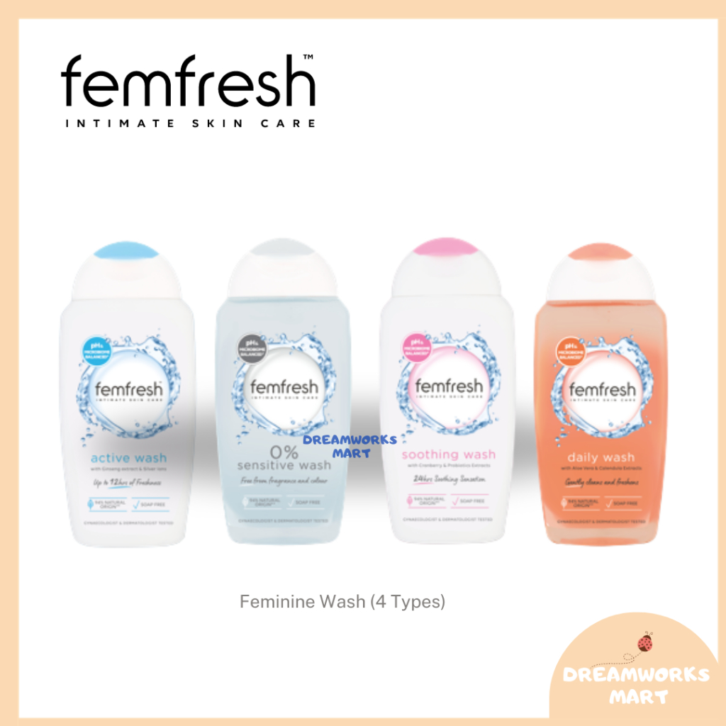 FemFresh 250ml Feminine Intimate Wash / Sensitive / Active/ Daily