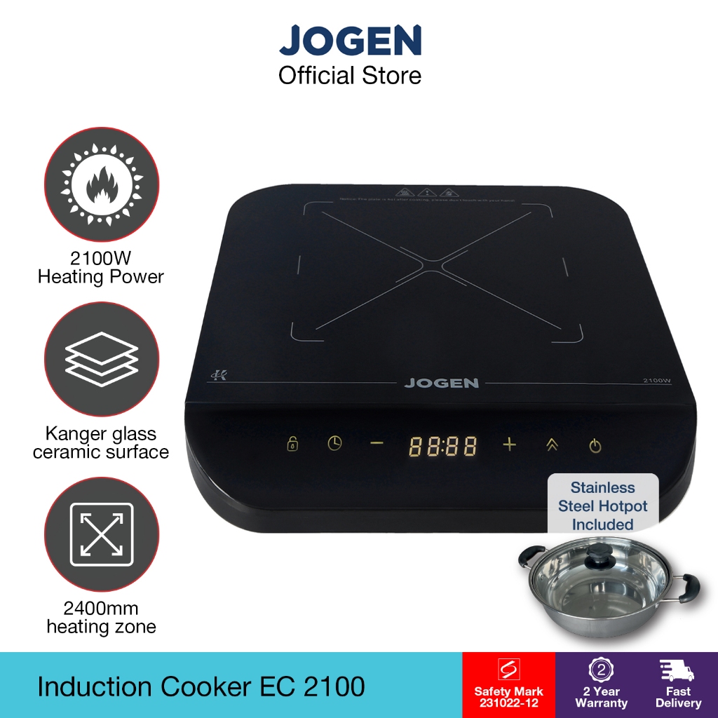 JOGEN EC 2100 Single Plate Induction Cooker 2100W With Digital Touch