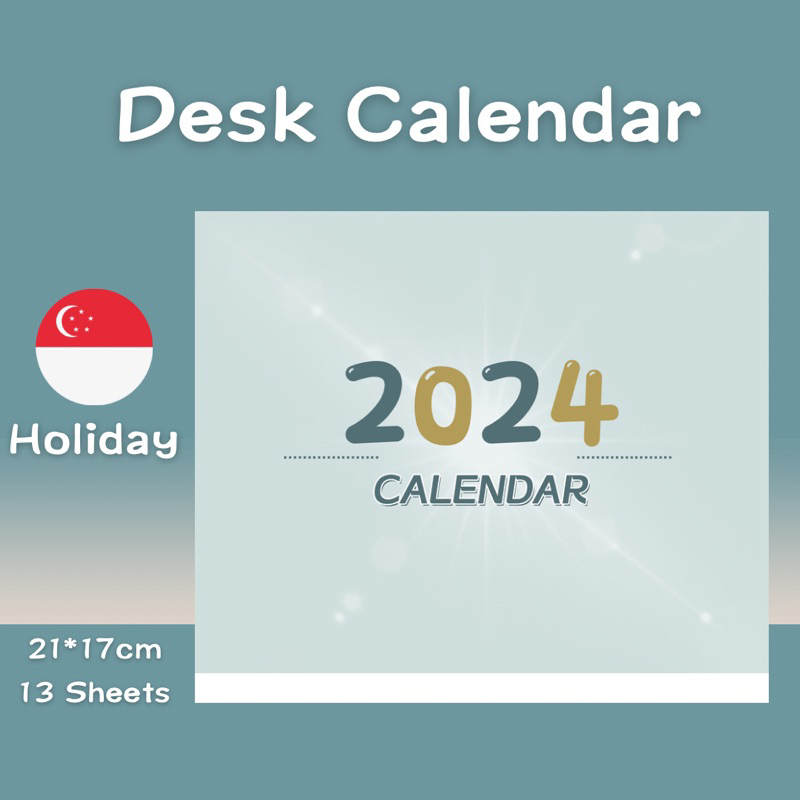 【SG instock】2024 Singapore Public Holiday Desktop Calendar Singapore Calendar 2023 Shopee